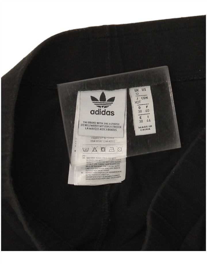 Adidas Damen Graphic Leggings UK 12 Mittelschwarze Baumwolle