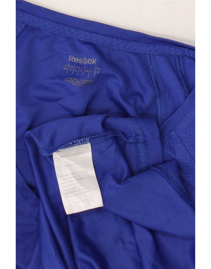 Reebok Damen T-Shirt Top UK 16 Large Blau Polyester