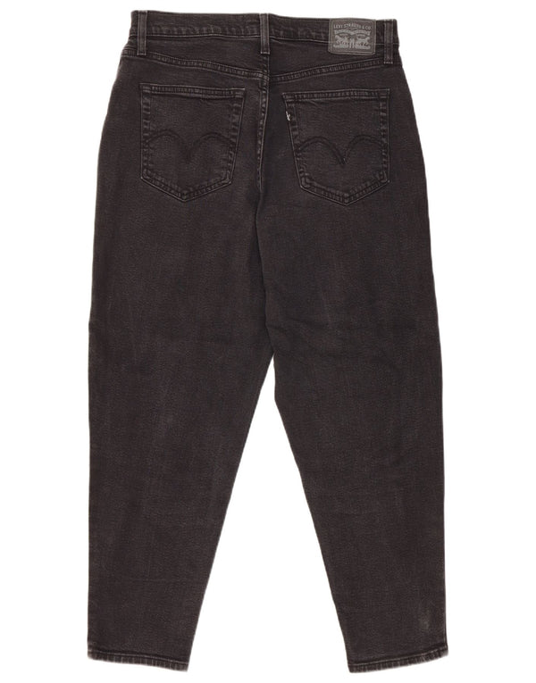 Levi's Damen Mom Jean High Waist Tapered Jeans W30 L27 Schwarze Baumwolle