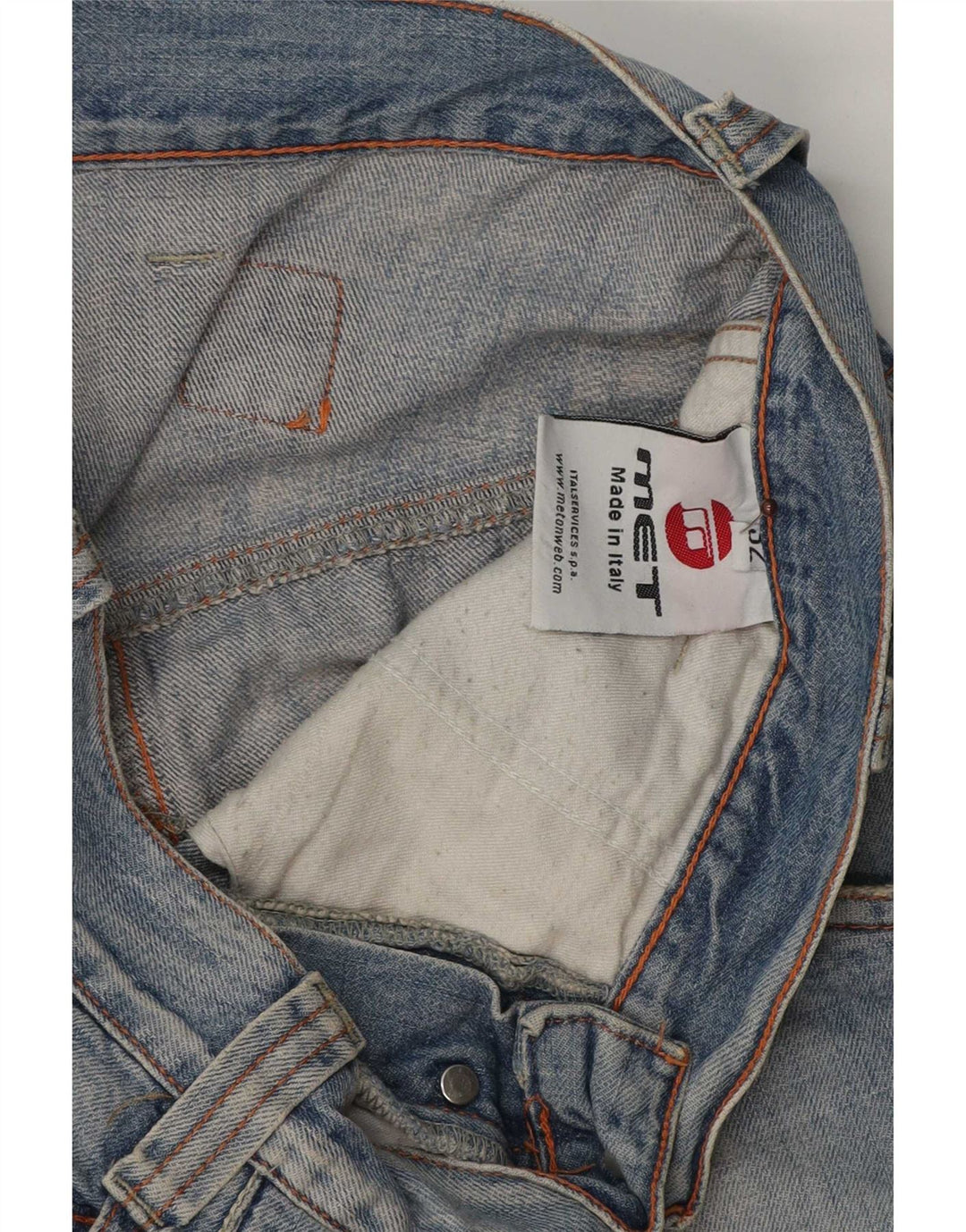 MET Herren Loose Jeans W32 L34 Blaue Baumwolle