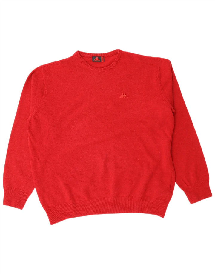 Robe Di Kappa Herren-Pullover mit Rundhalsausschnitt, große rote Wolle