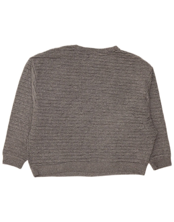 Zara Damen Trafaluc U-Boot-Ausschnitt-Pullover, Gr. 10, klein, grau gestreift