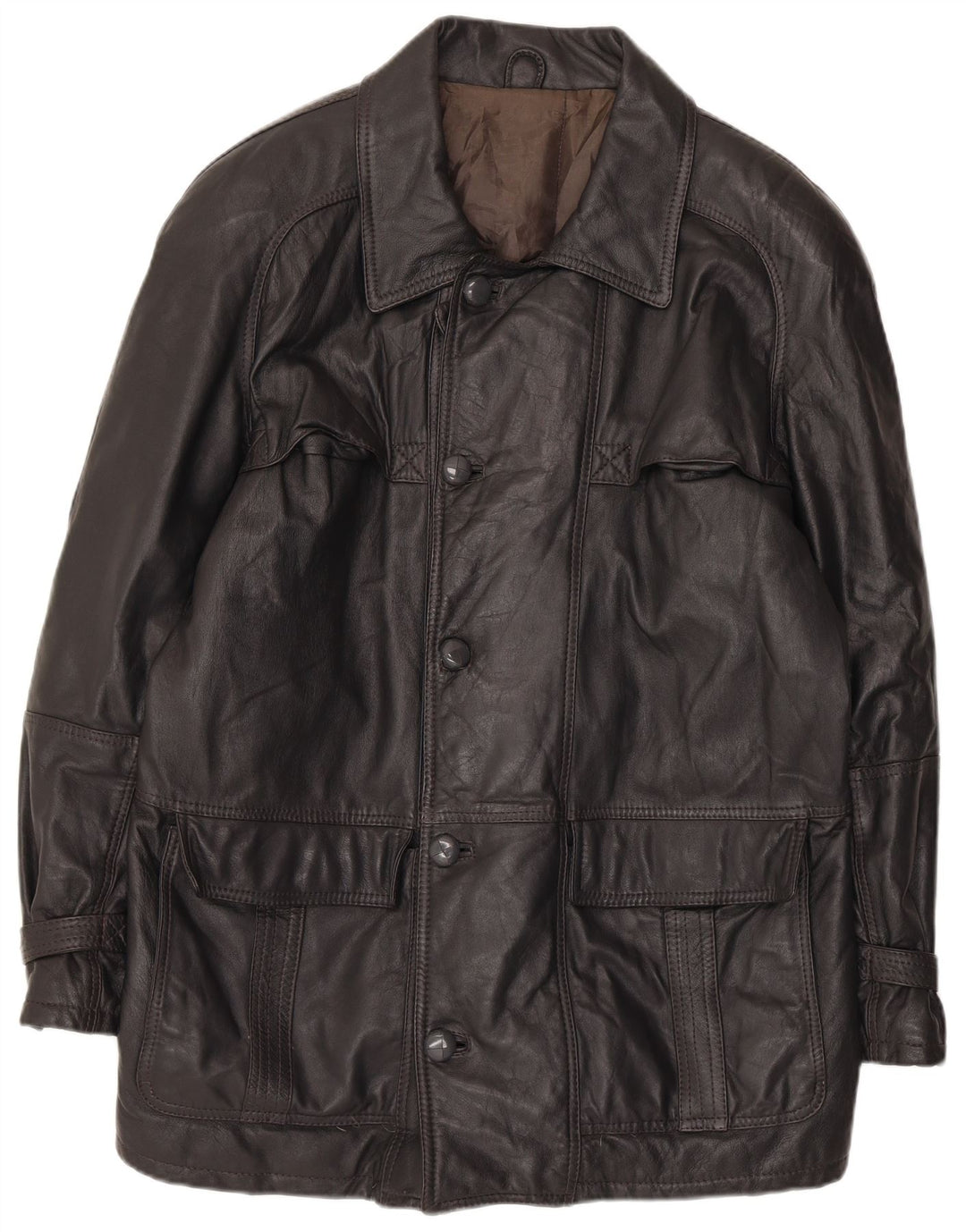 Vintage Herren Lederjacke IT 52 XL Grau