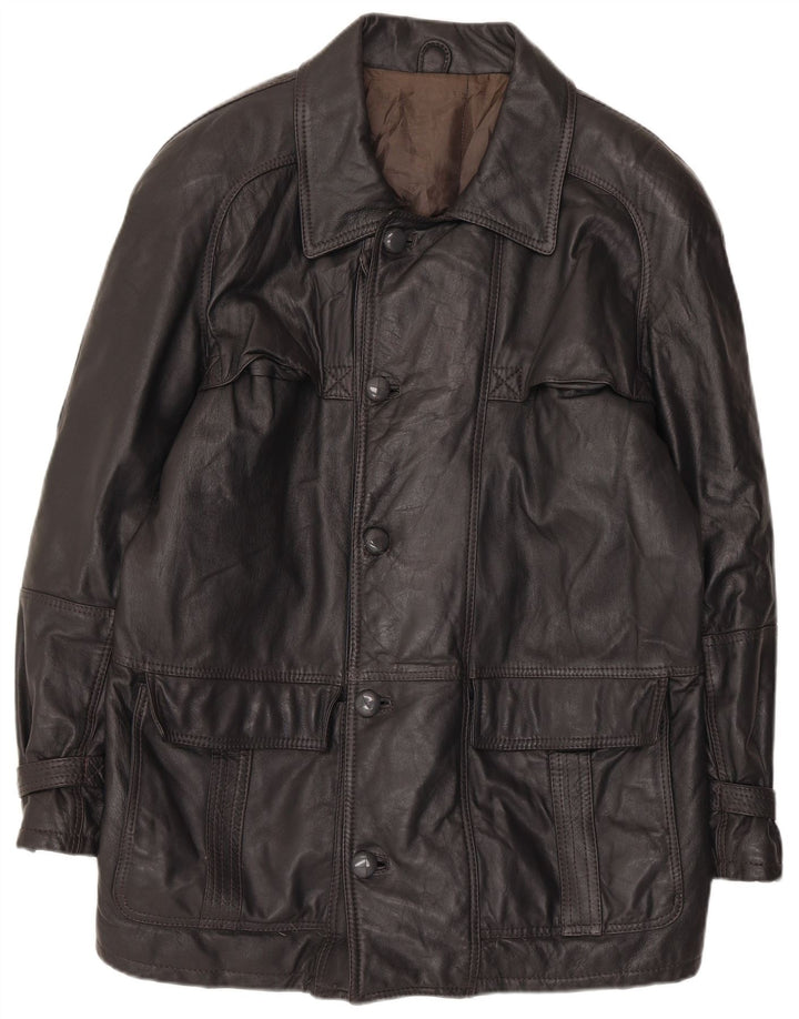Vintage Herren Lederjacke IT 52 XL Grau