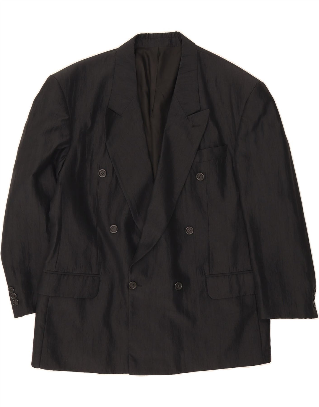 STUDIO COLETTI Mens Double Breasted Blazer Jacket UK 40 Large Black Vintage Studio Coletti and Second-Hand Studio Coletti from Messina Hembry 