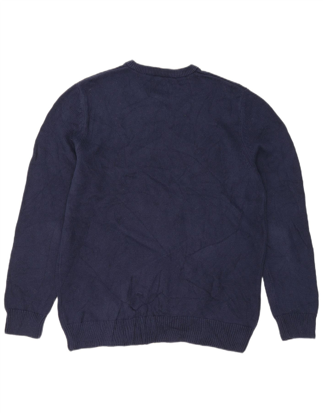 Chaps Herren-Pullover mit Rundhalsausschnitt, mittlere marineblaue Baumwolle