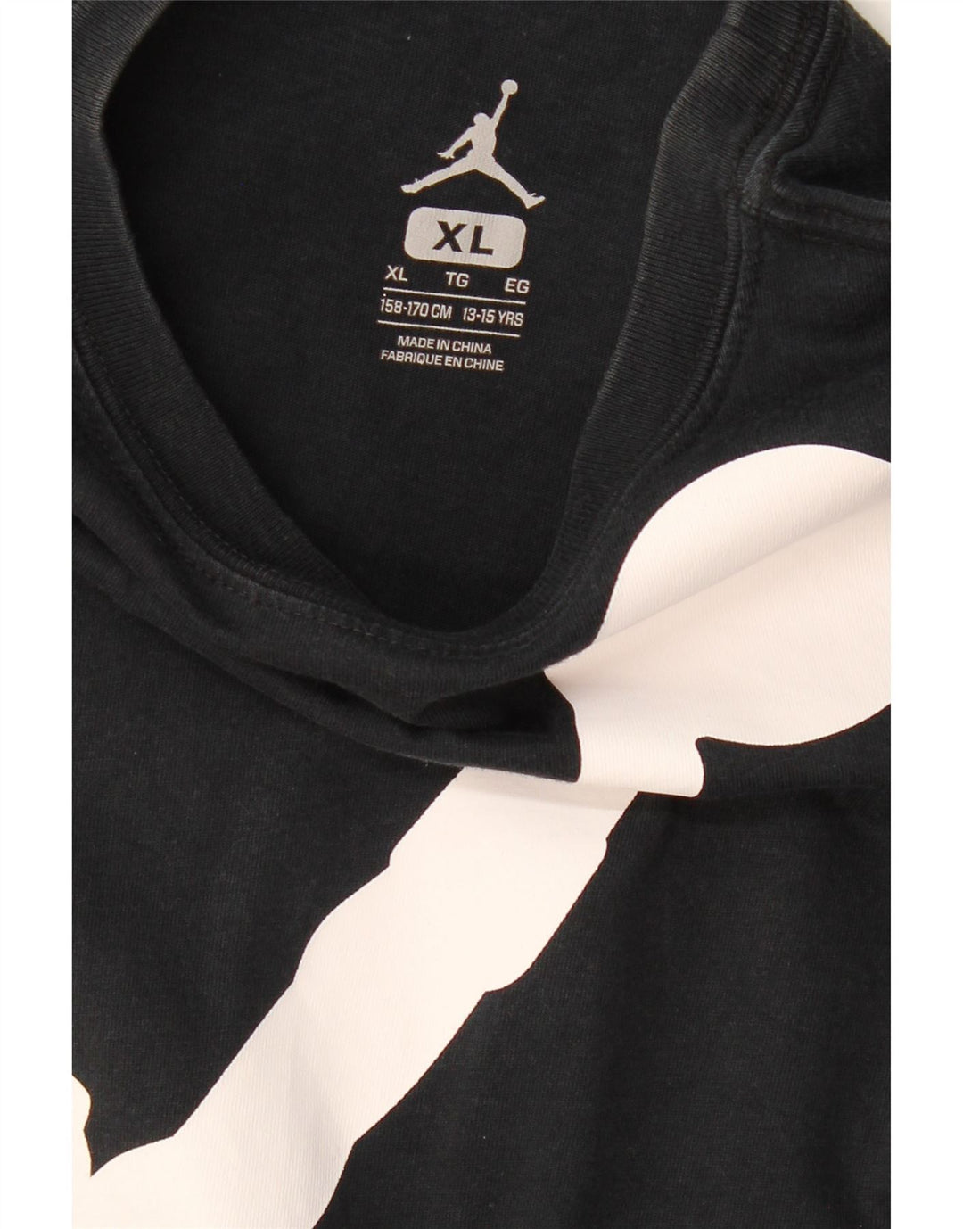 JORDAN Jungen T-Shirt mit Grafik, 13–14 Jahre, XL, Schwarz