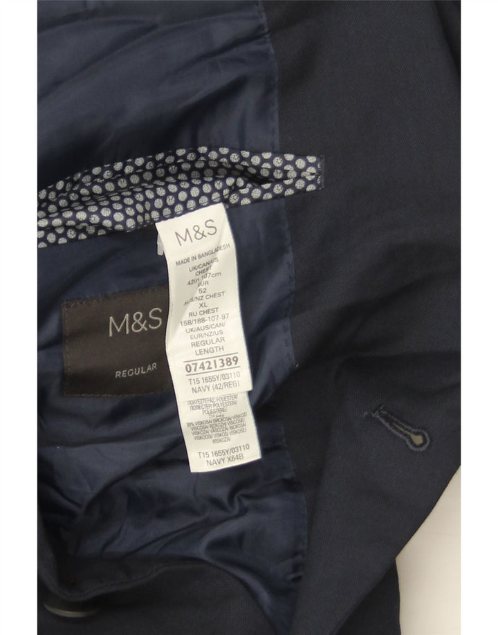 Marks & Spencer Herren-Blazer mit 2 Knöpfen, Gr. 42, Marineblau