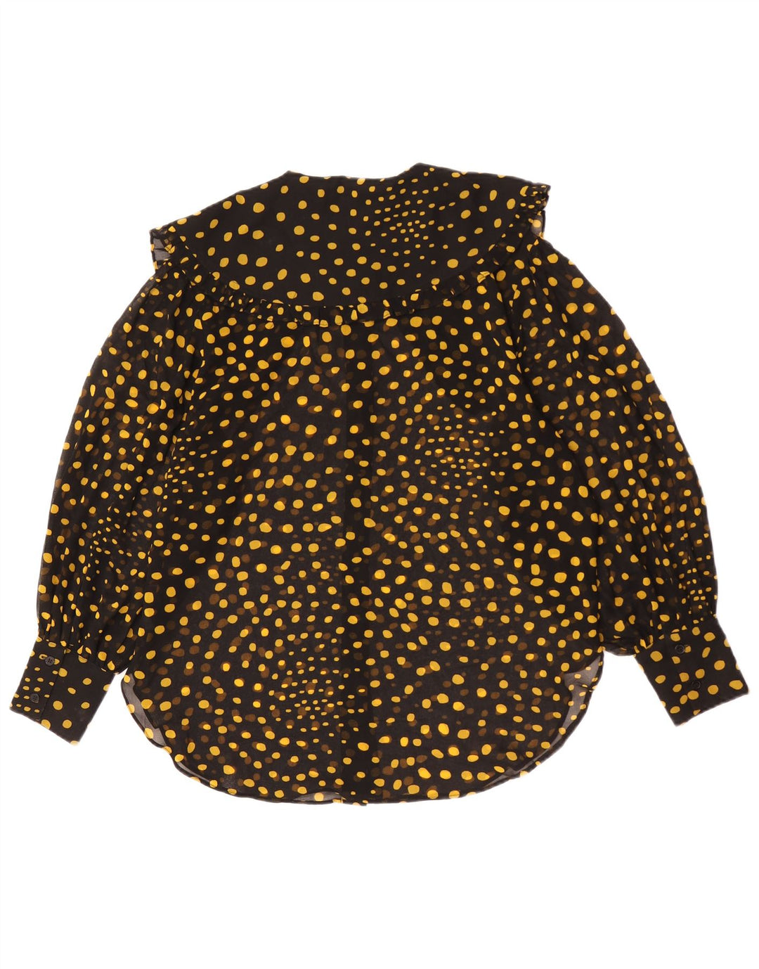 Topshop Damen-Hemdbluse in Übergröße, Gr. 10, Größe S, schwarz geflecktes Polyester