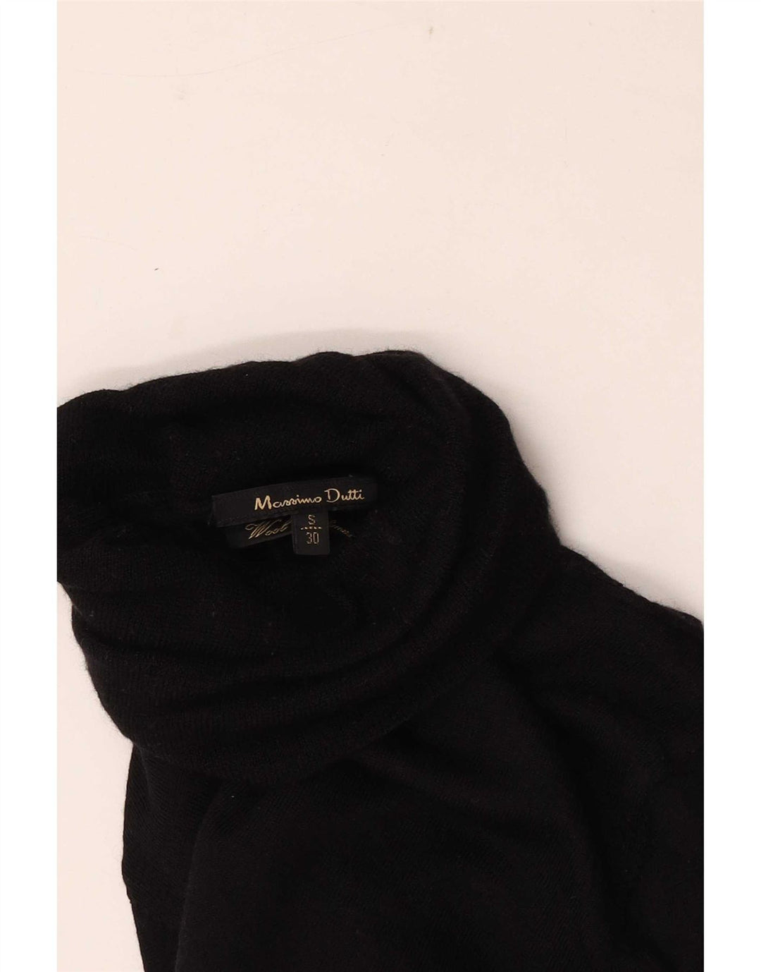 Massimo Dutti Rollkragenpullover für Damen, Gr. 8, Schwarz