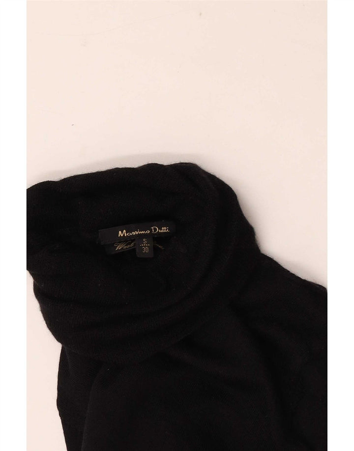 Massimo Dutti Rollkragenpullover für Damen, Gr. 8, Schwarz