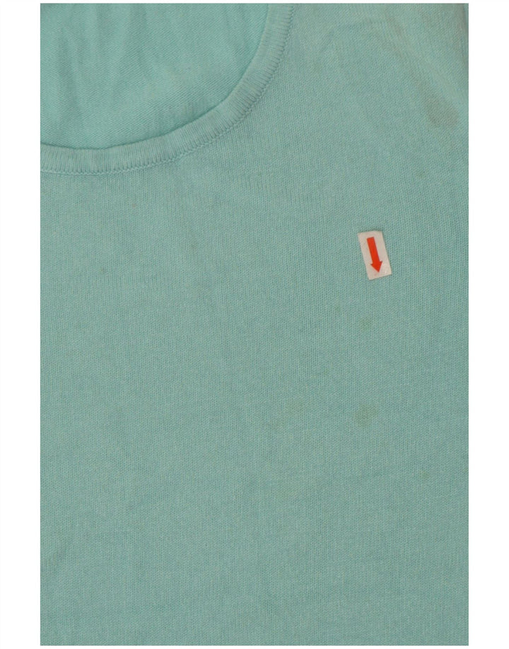 Marks & Spencer Damen-Pullover mit Rundhalsausschnitt, Gr. 10, Größe S, Türkis