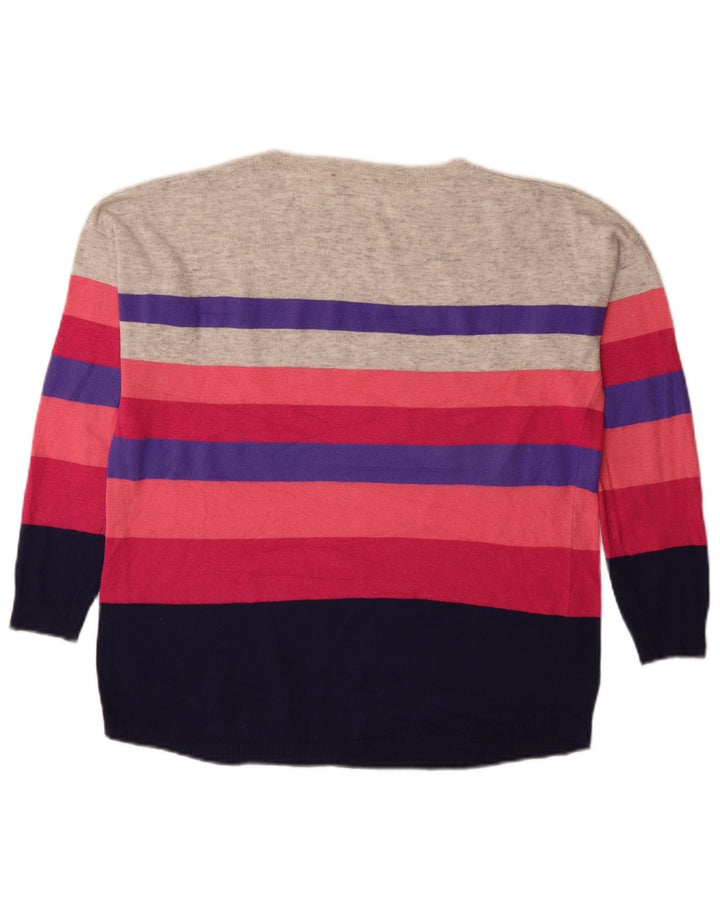 Oasis Damen-Pullover mit U-Boot-Ausschnitt, Gr. 10, klein, mehrfarbig, gestreift