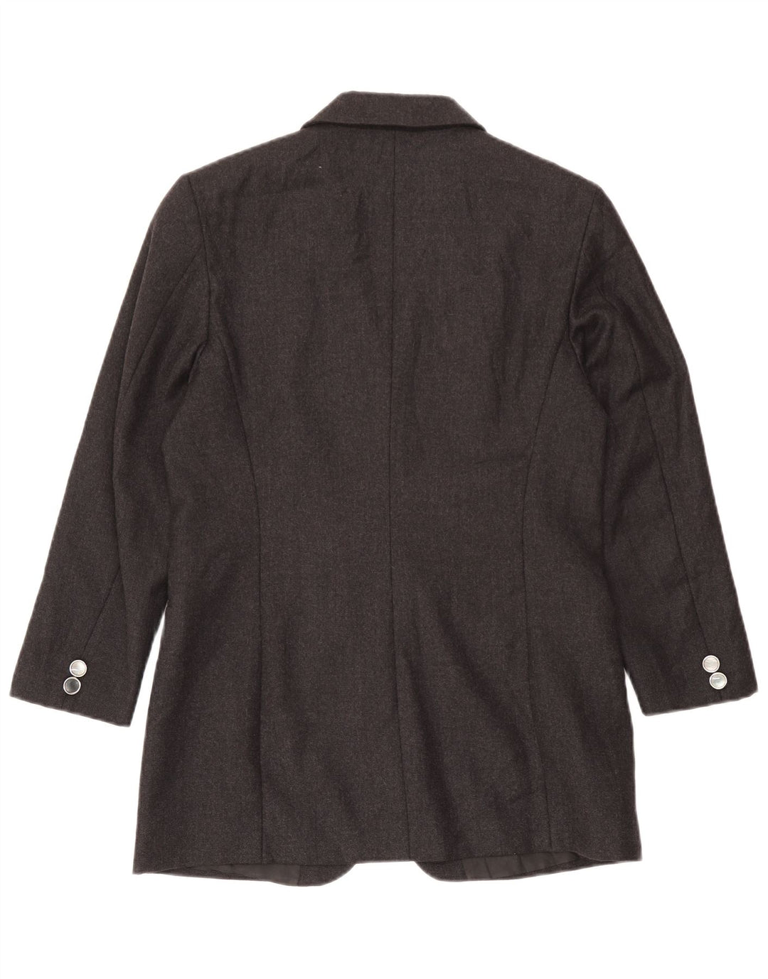 Vintage Damen Longline 3 Knopf Blazer Jacke UK 14 Mittelgrau