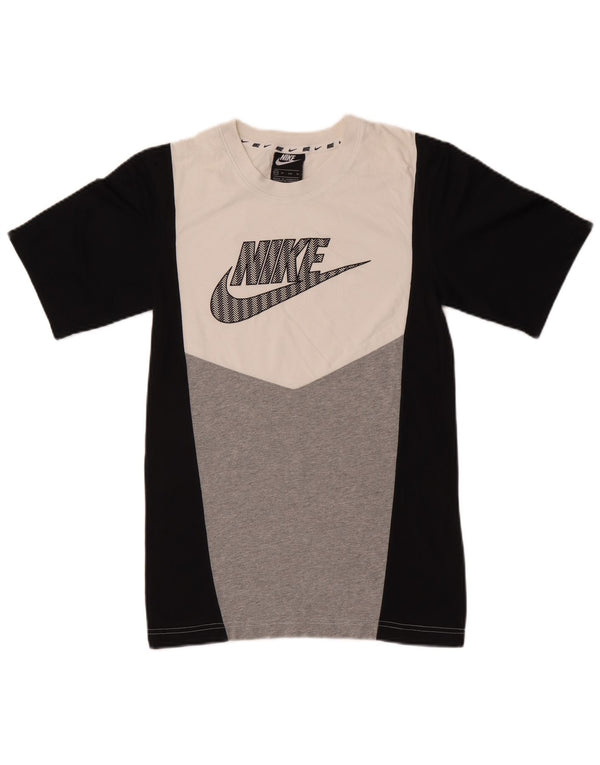Nike Herren-T-Shirt mit Grafik, XS, Schwarz, Colourblock-Baumwolle