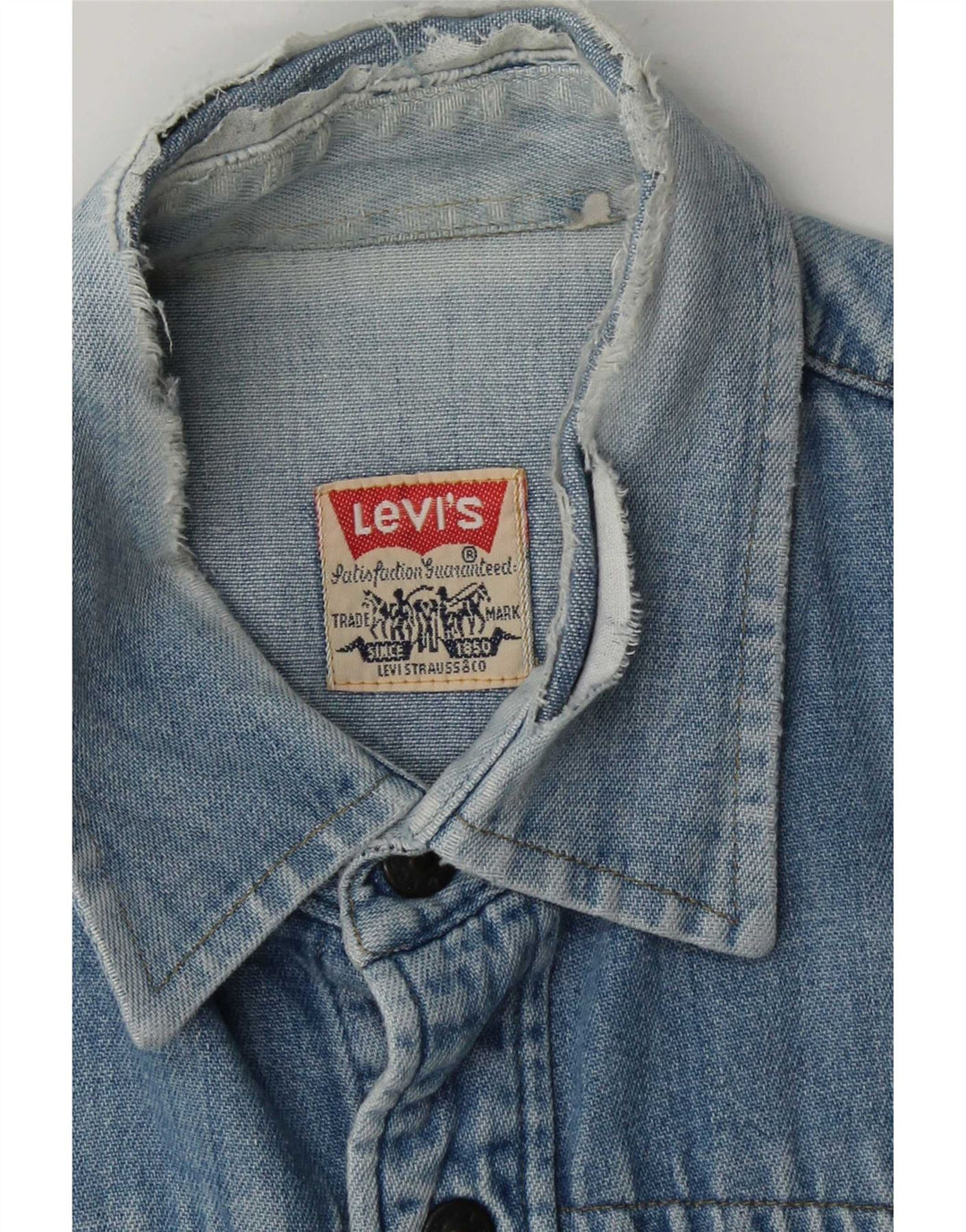 Levi's Herren ärmelloses Jeanshemd, Größe S, Blau