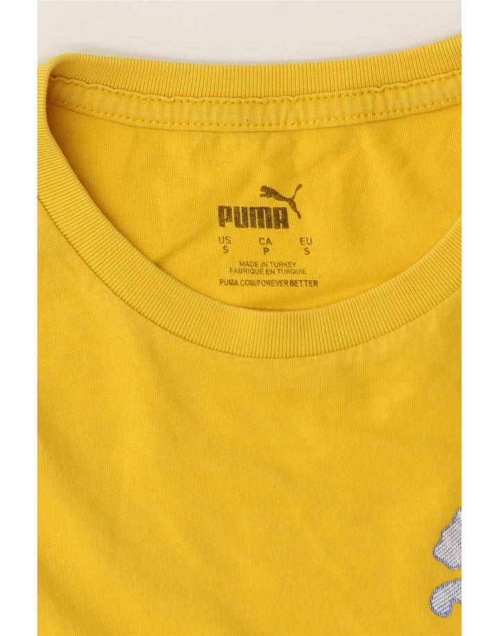 PUMA Herren Grafik T-Shirt Top Small Gelb