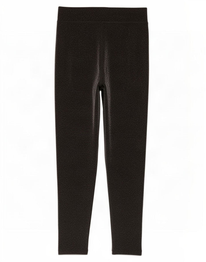 Marks & Spencer Damen Leggings UK 10 Small Schwarz geflecktes Polyamid