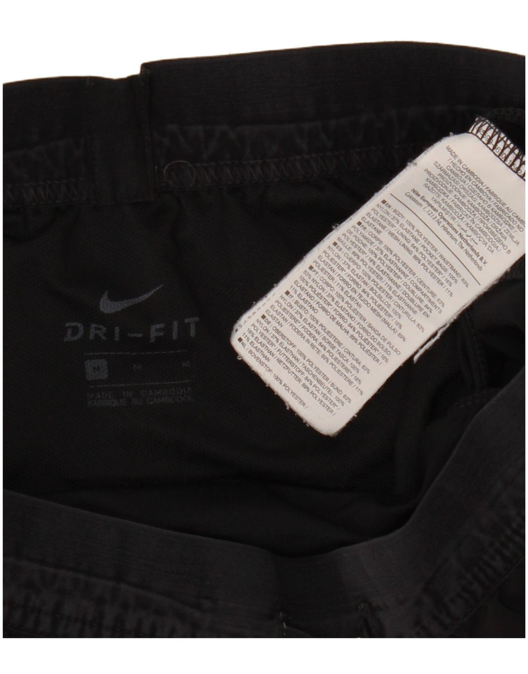 NIKE Damen Dri Fit Sport Shorts UK 12 Medium Schwarz Polyester
