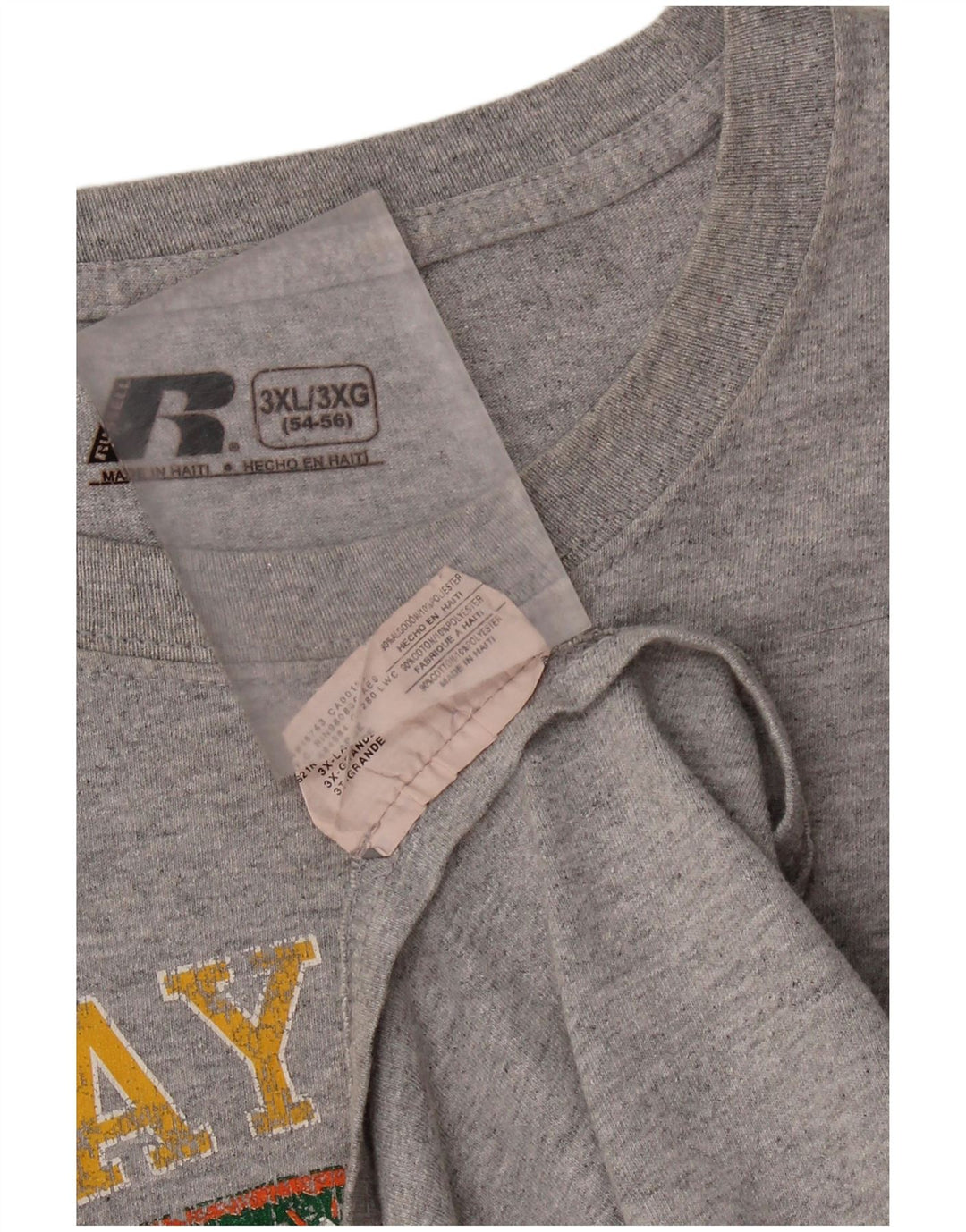 Russell Athletic Herren Baylor Bears Grafik T-Shirt Top 3XL Grau Baumwolle