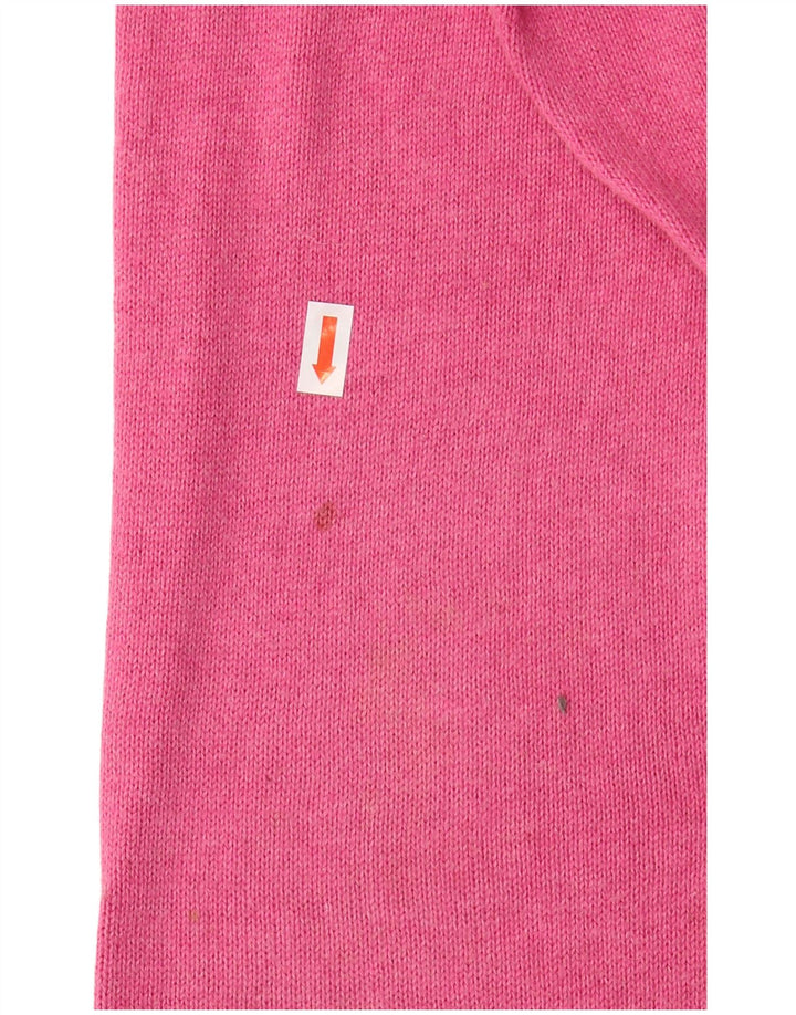 Marks & Spencer Herren-Pullover mit V-Ausschnitt aus mittelrosa Baumwolle