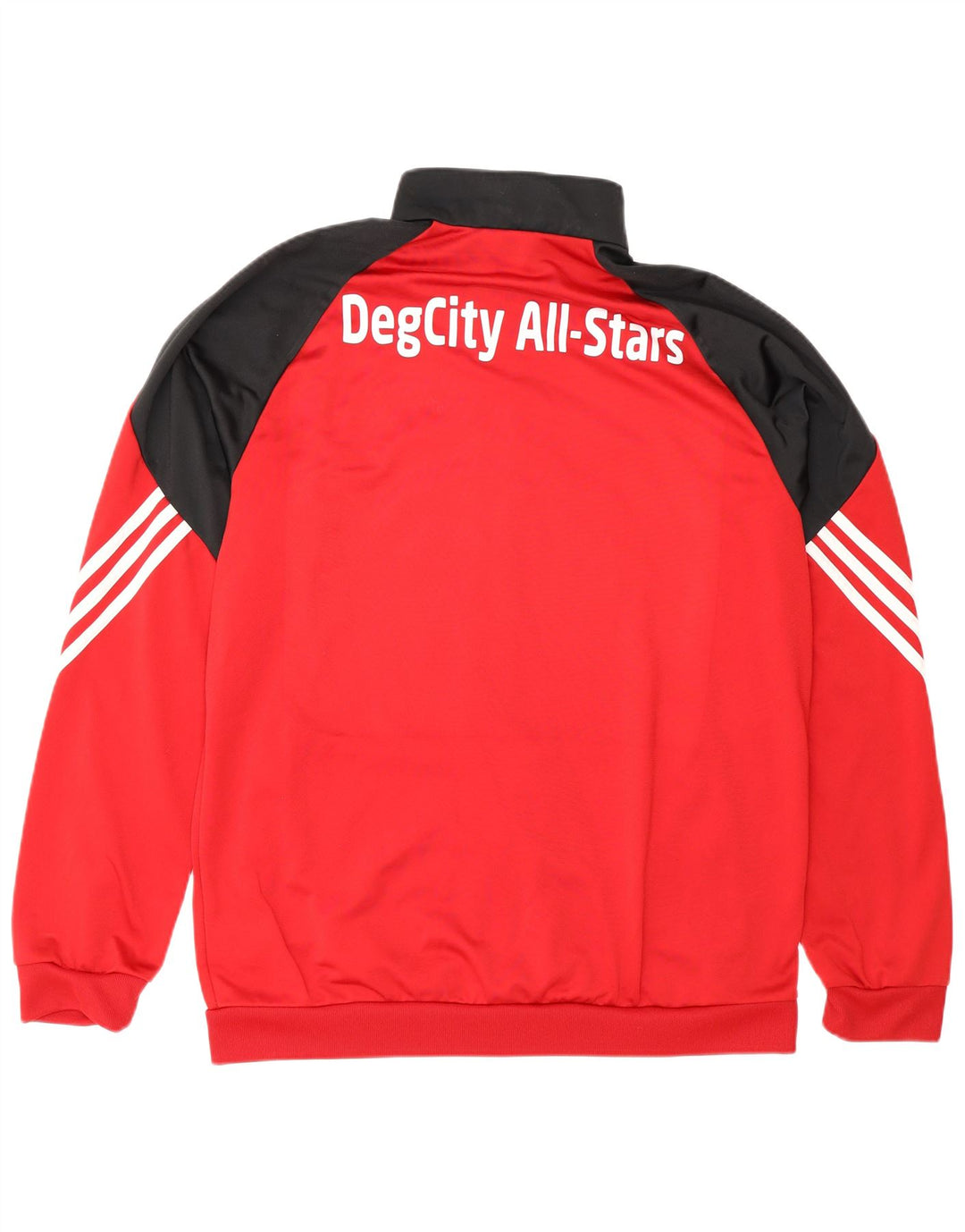 Adidas Herren-Trainingsanzug mit grafischem Oberteil, großes rotes Farbblock-Polyester