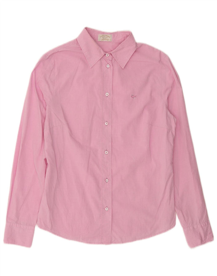 PAUL & SHARK Damen Hemd IT 44 Mittelrosa Baumwolle