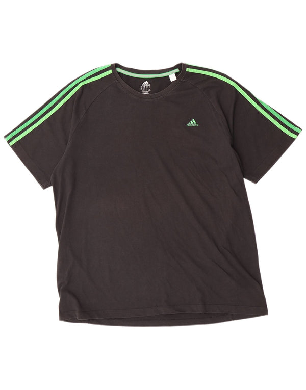 Adidas Herren Climalite T-Shirt Top 2XL Grau Baumwolle