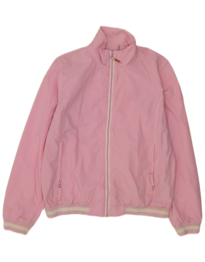 SLAM Damen-Trainingsanzug-Top-Jacke, UK 14, mittelrosa Nylon