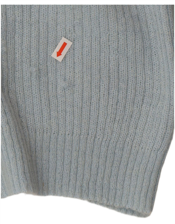 Vintage Damen Cardigan Pullover UK 14 Large Blue Classic