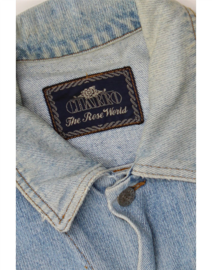 CHARRO Herren Jeansjacke UK 38 Mittelblaue Baumwolle