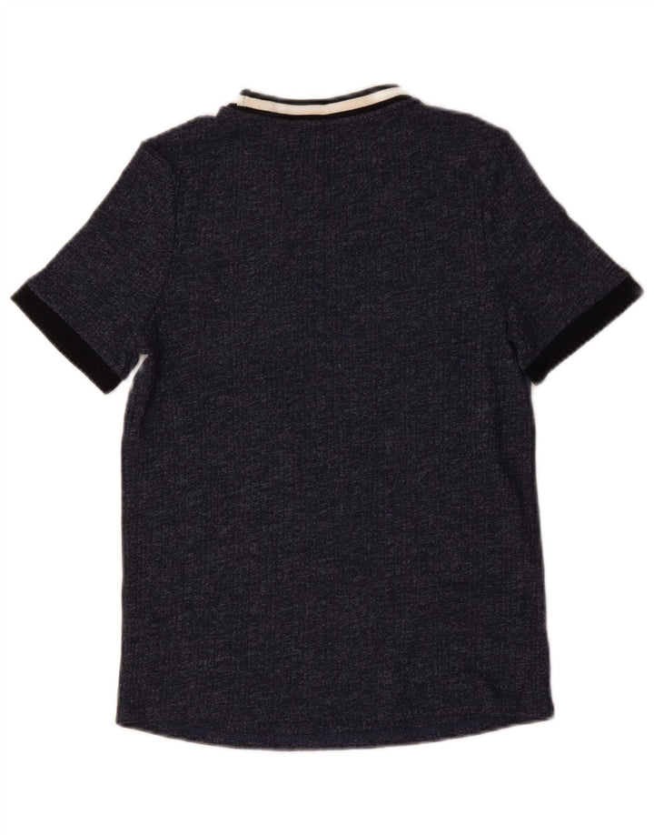 Marks & Spencer Damen T-Shirt Top UK 14 Medium Marineblau meliert