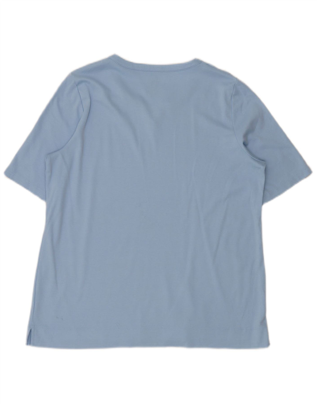 L.L.Bean Damen T-Shirt Top UK 16 Large Blau Baumwolle