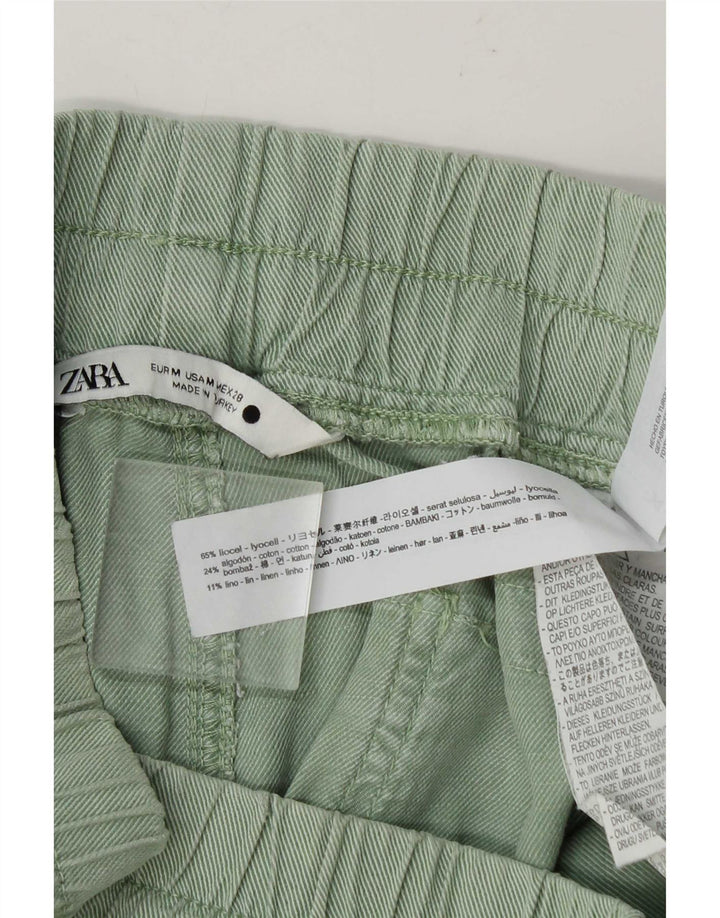 Zara Damen-Jogginghose, mittelgroß, W28, L27, grünes Lyocell