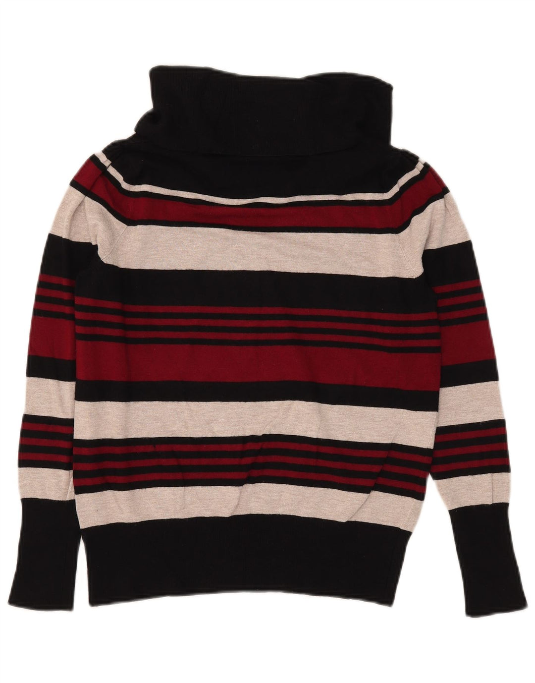 Marks & Spencer Damen-Pullover mit Rollkragen, Gr. 16, Größe L, rot gestreift