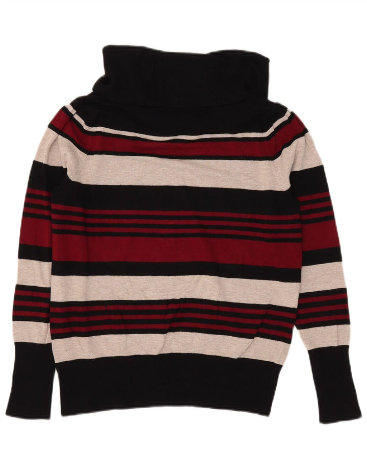 Marks & Spencer Damen-Pullover mit Rollkragen, Gr. 16, Größe L, rot gestreift