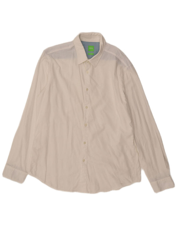 Hugo Boss Herren Modern Fit Hemd XL Weiße Baumwolle