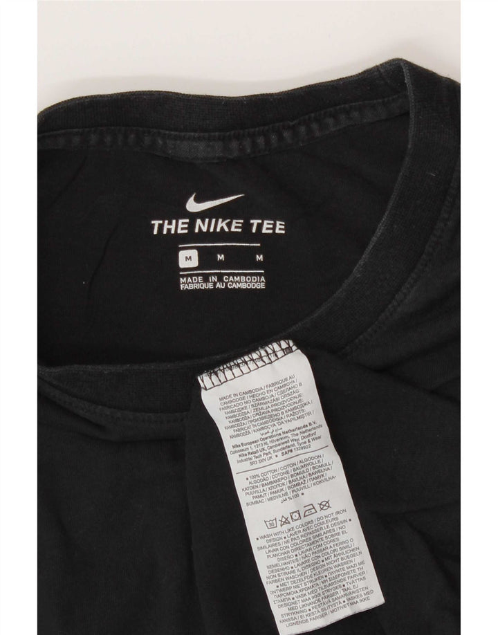 Nike Herren T-Shirt Top Medium Schwarz Baumwolle