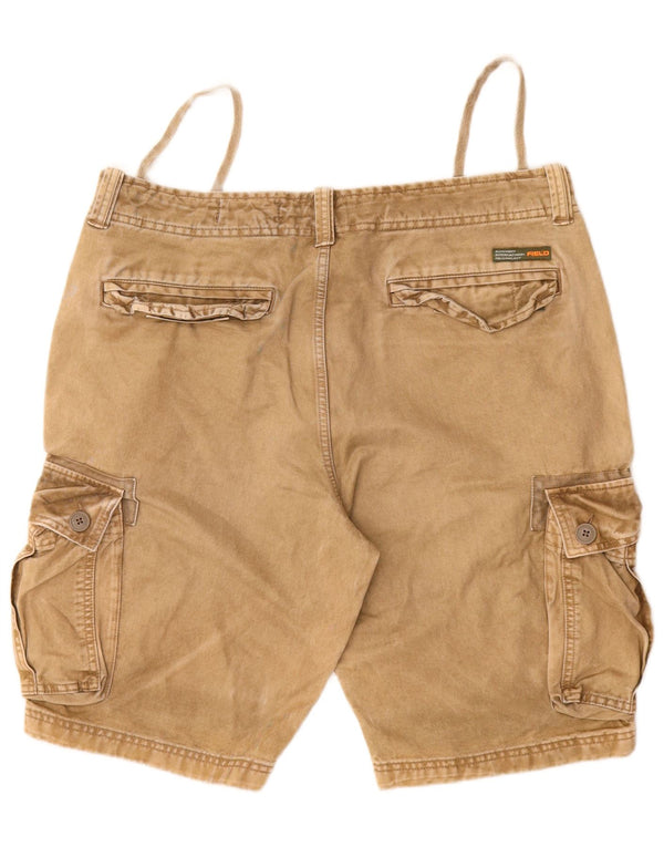 SUPERDRY Herren Cargo-Shorts W36 Large Beige Baumwolle