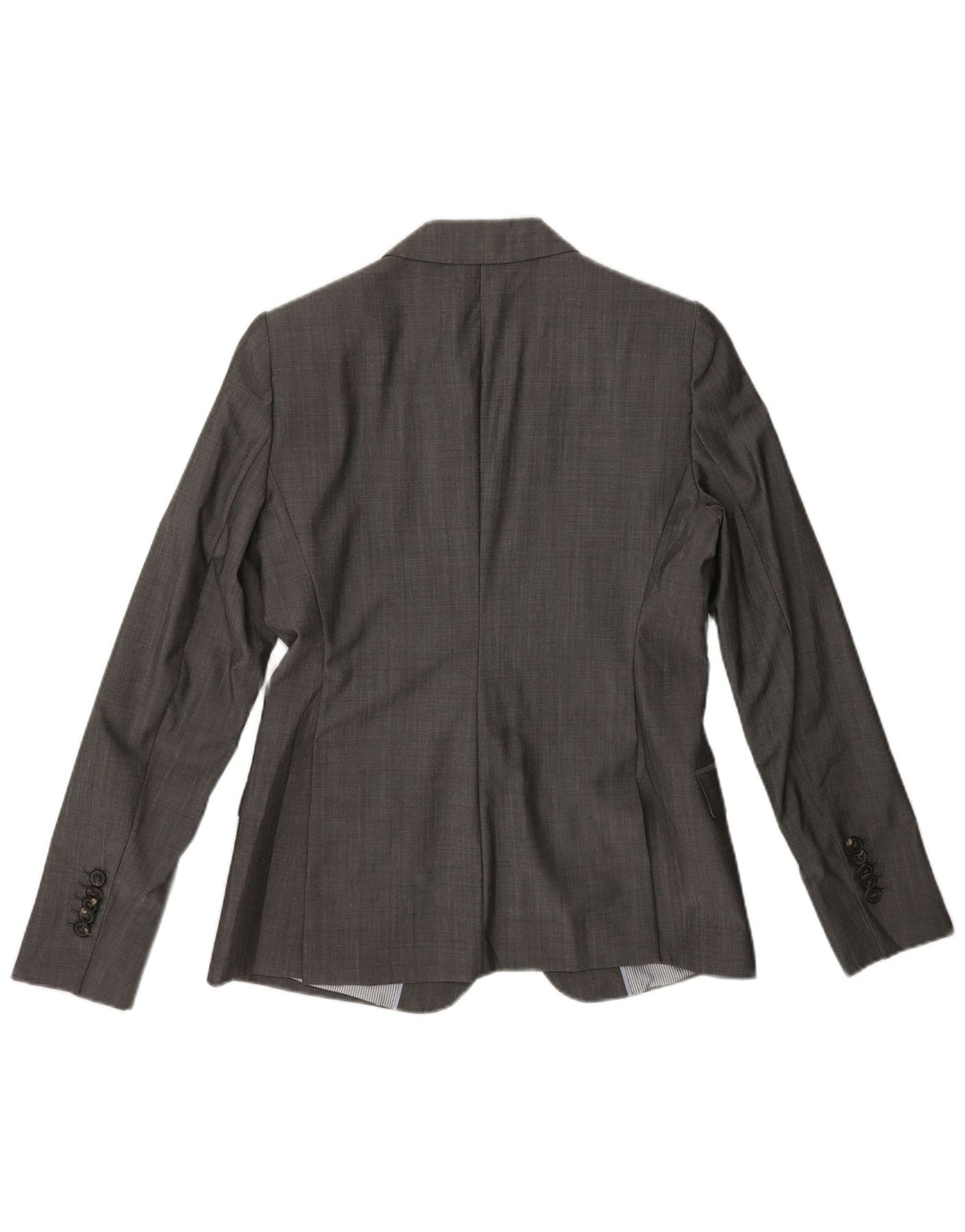 MASSIMO DUTTI Womens 2 Button Blazer Jacket EU 40 Medium Grey Acetate
