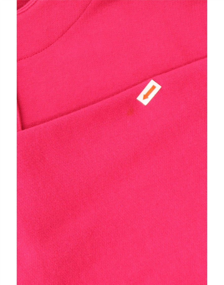 Benetton Damen Sweatshirt-Pullover UK 14 Mittelrosa