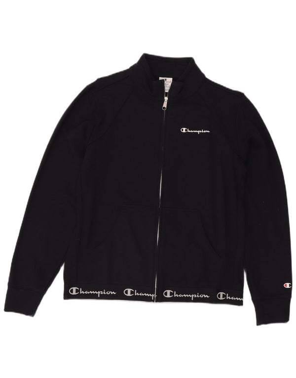 Champion Damen-Trainingsanzugoberteil mit Grafik, UK 16, Größe L, Marineblau, Baumwolle