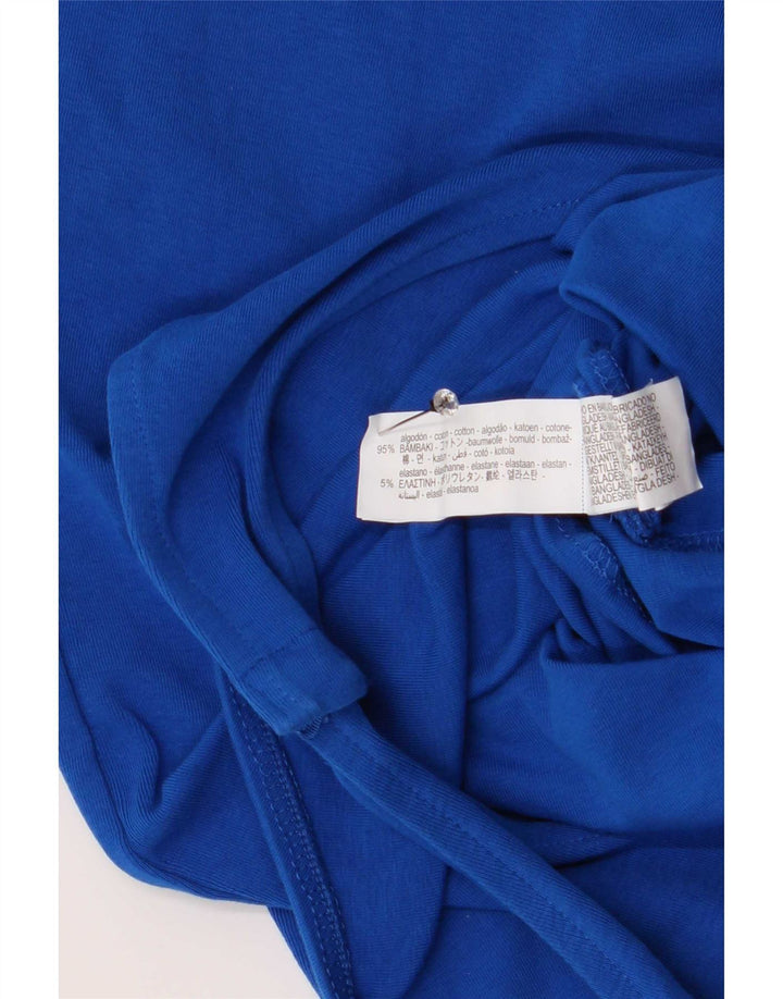 Schulterfreier Damen-Body von Zara, Größe S, Blau, Baumwolle