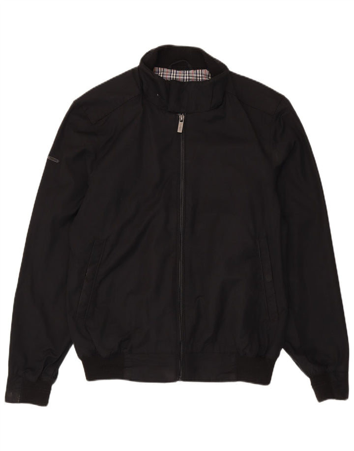 Superdry Herren Bomberjacke UK 40 Large Schwarz Baumwolle