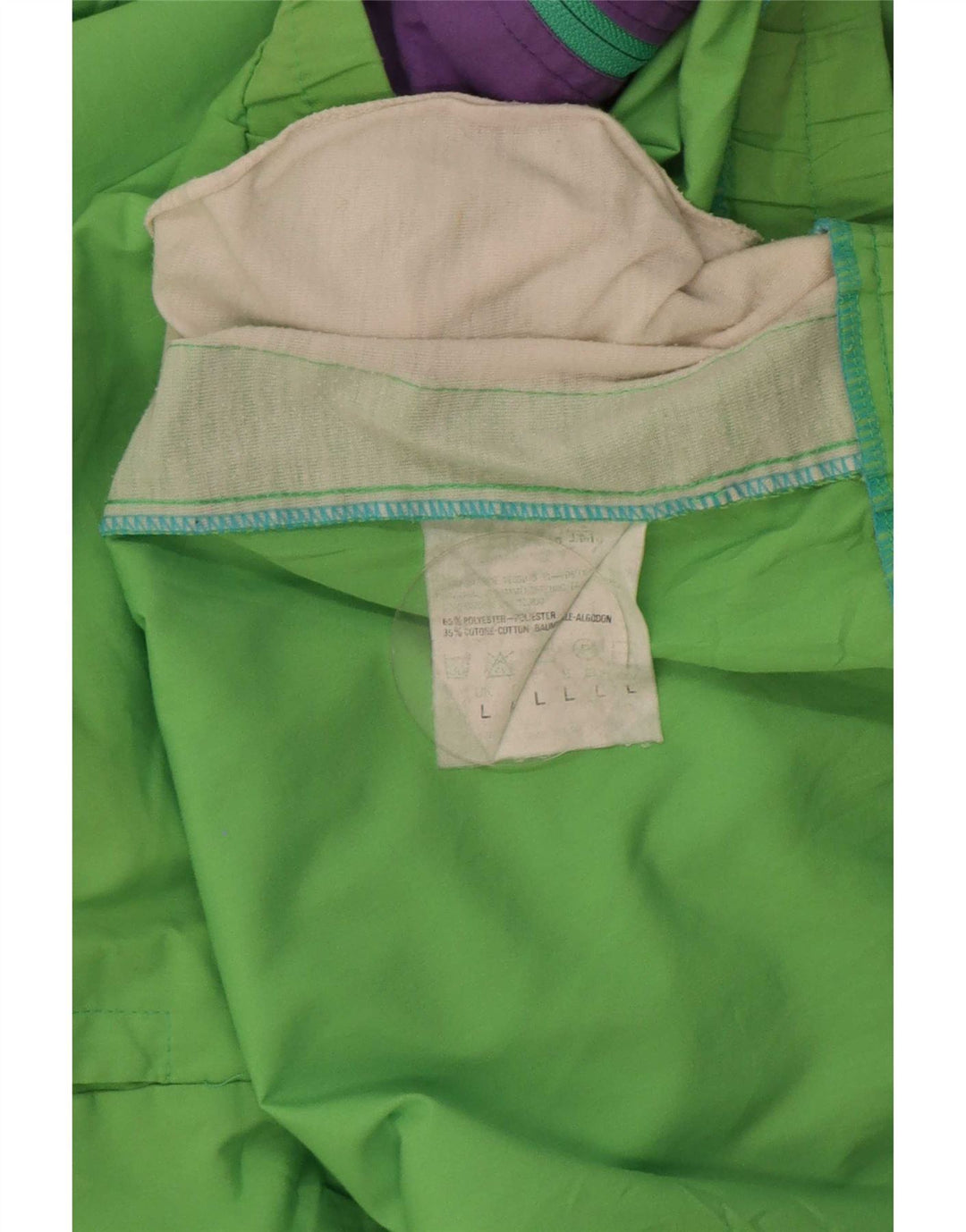 Brugi Herren-Trainingsanzugoberteil mit lockerer Passform, groß, grün, Farbblock-Polyester