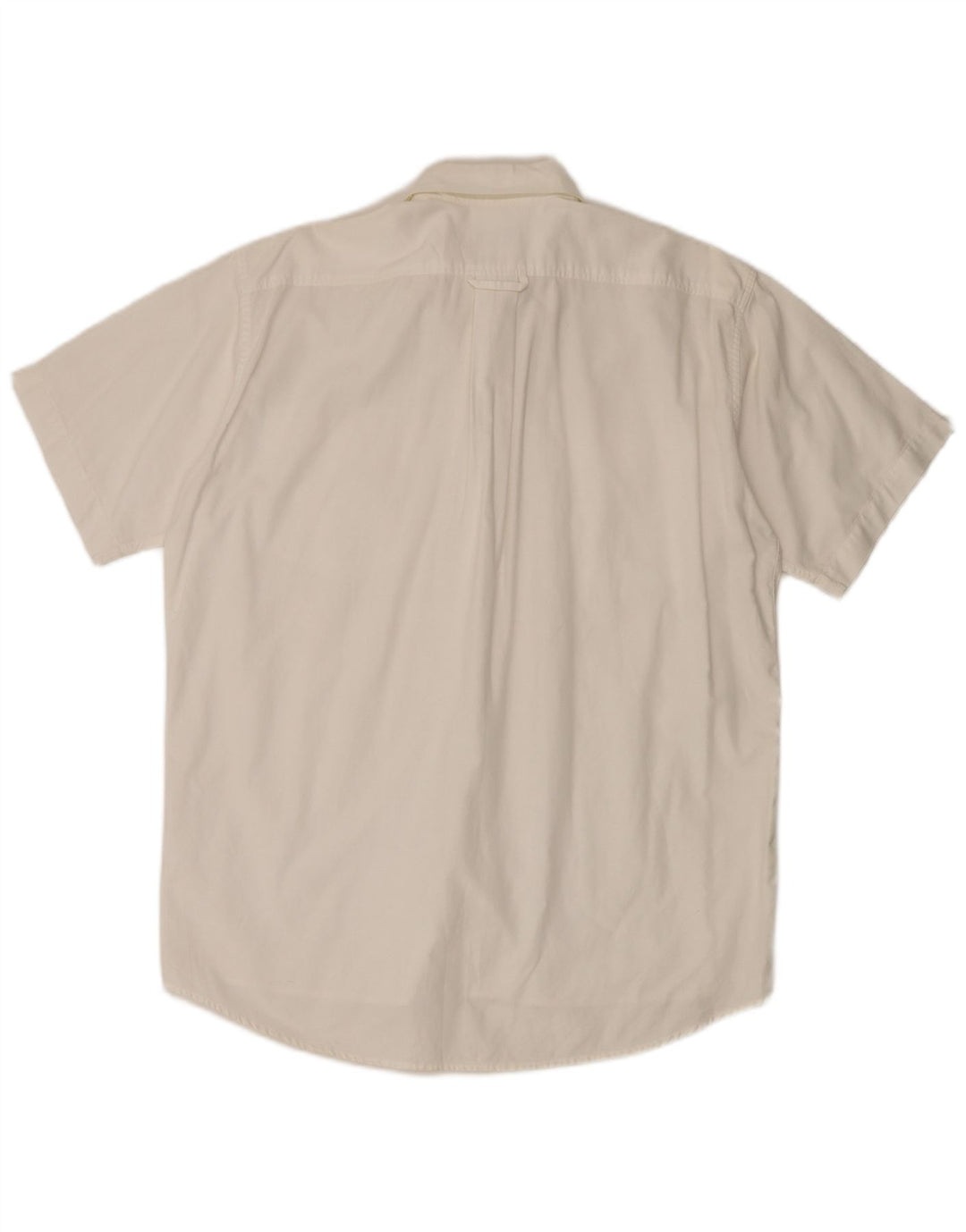 Lacoste Herren-Kurzarmhemd, Größe 40, mittelweiße Baumwolle