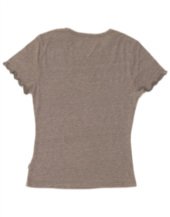 VANS Damen T-Shirt Top UK 4 XS Grau meliert