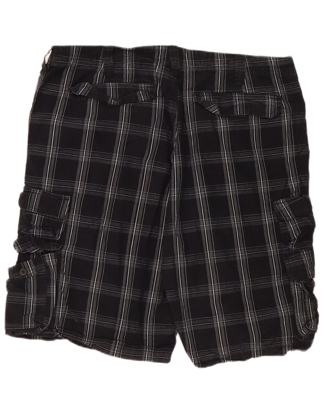Lee Herren Cargoshorts W40 XL Schwarz karierte Baumwolle
