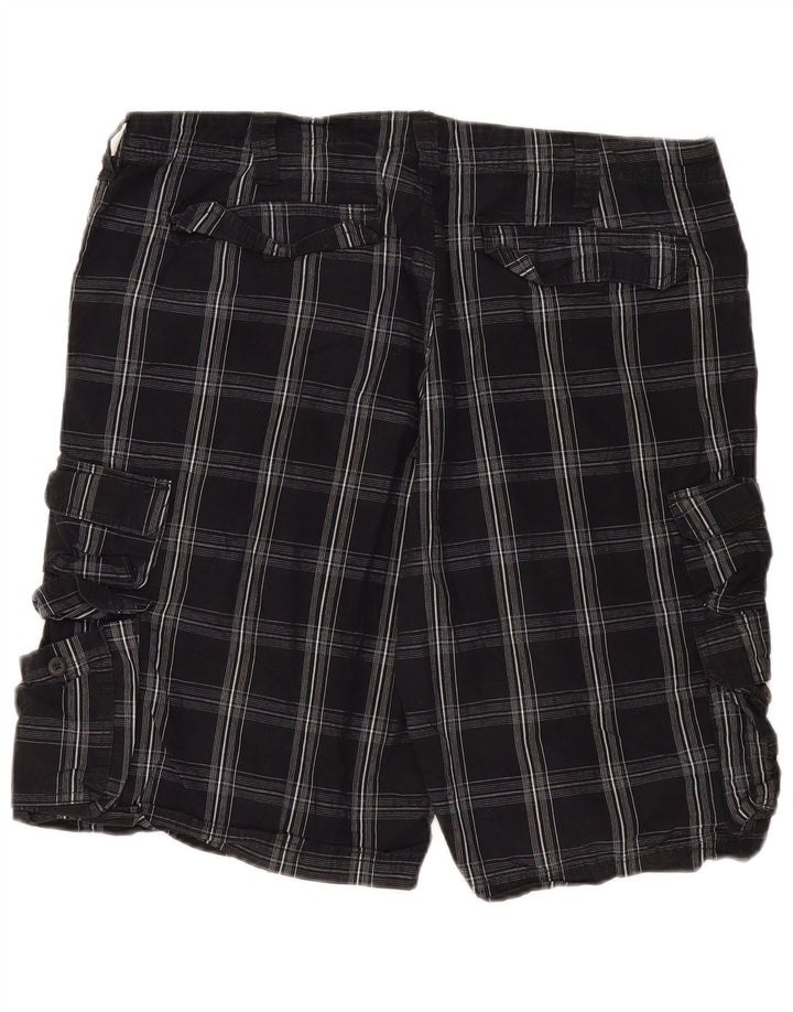 Lee Herren Cargoshorts W40 XL Schwarz karierte Baumwolle
