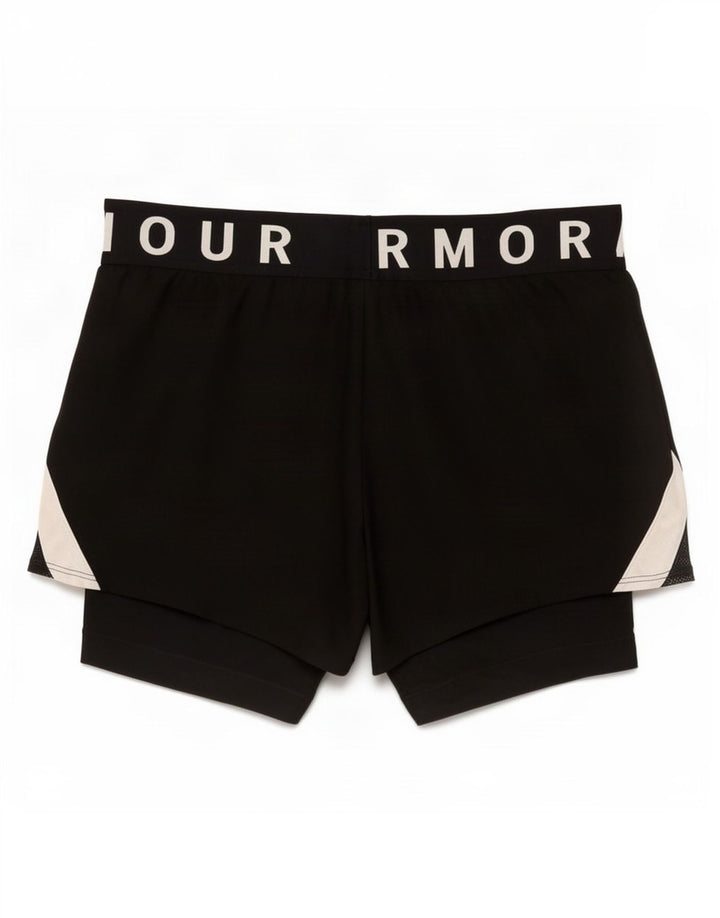 Under Armour Damen Graphic Sport Shorts UK 14 Mittelschwarzes Polyester